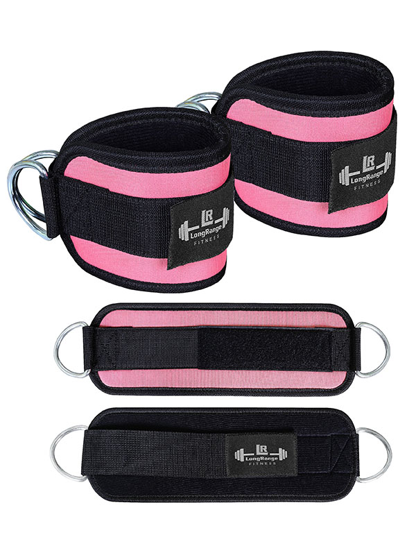 Ankle Cuff Gym Strap (Pink)