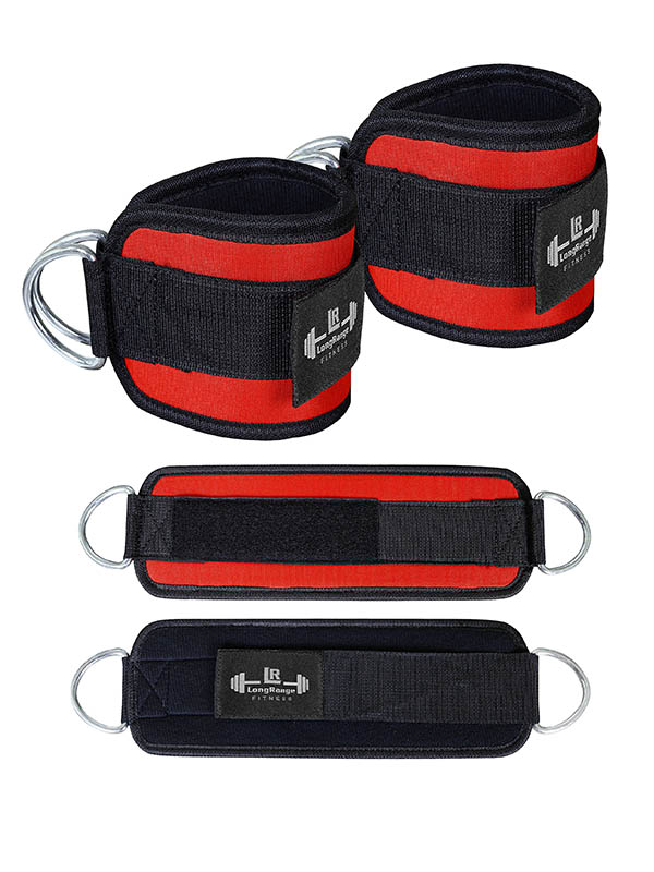 Ankle Cuff Gym Strap (Red)